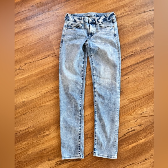 American Eagle Outfitters Light Blue Skinny Jeans Size 6 L - Picture 6 of 12